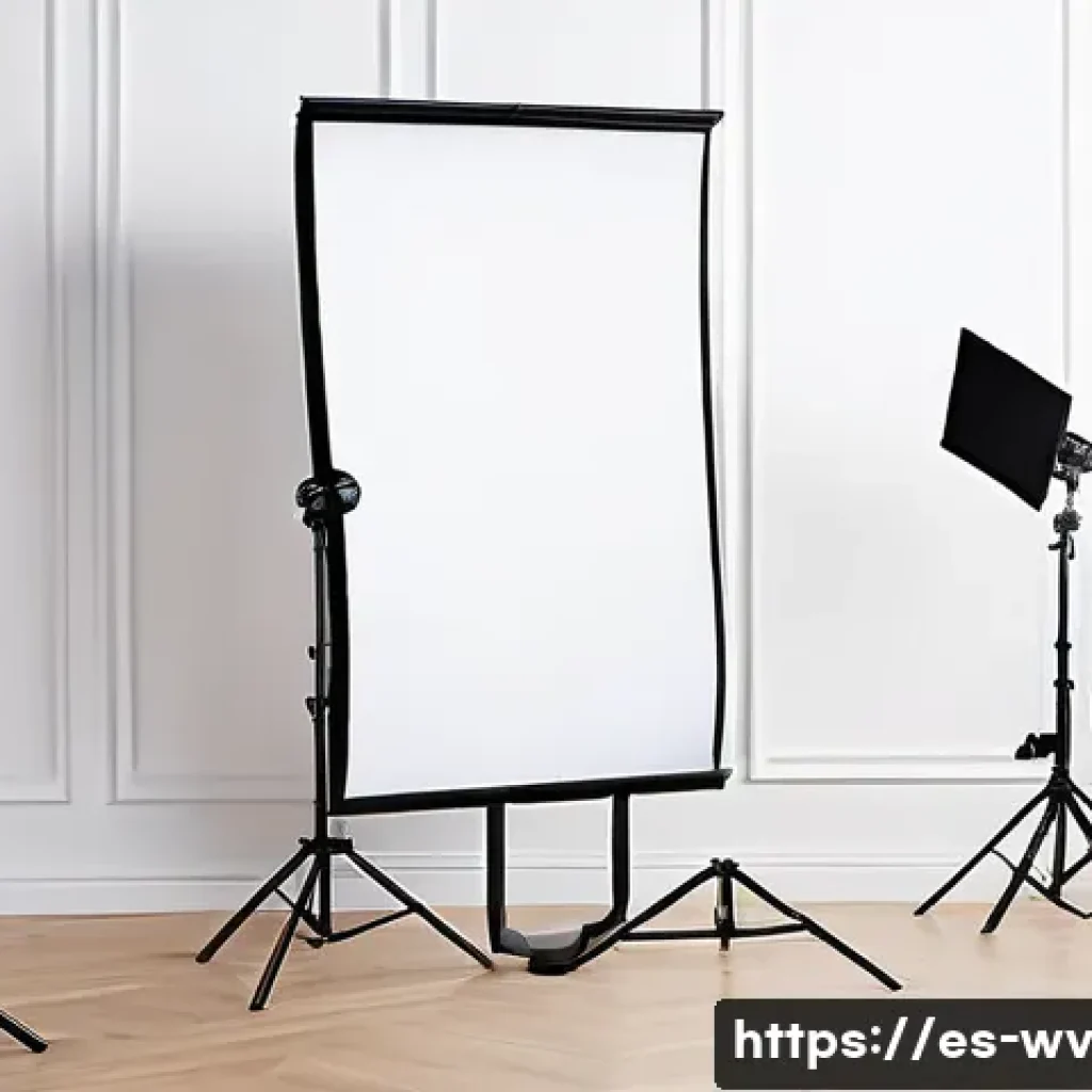 부업 아이디어로서의 스튜디오 대여 - **Prompt:** A brightly lit, minimalist home studio corner, perfectly arranged for product photograph...